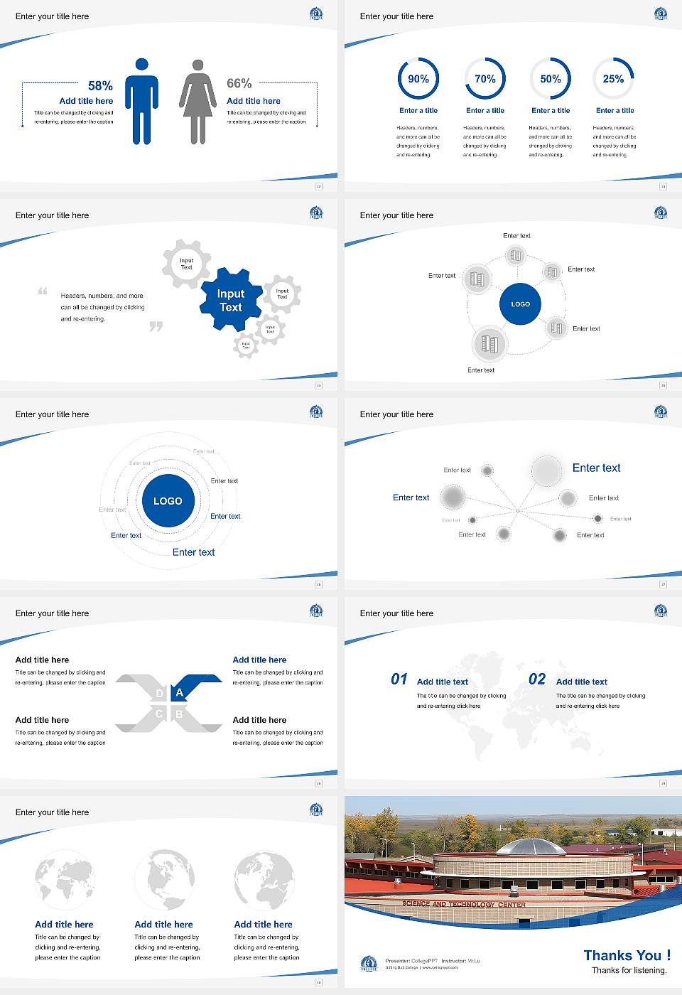 Sitting Bull College Course/Courseware Creation PPT Template16:9 ratio PPT effect preview image4