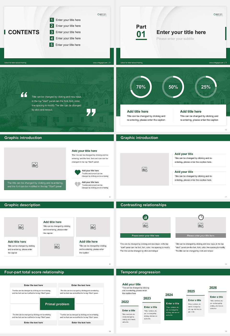 School for International Training Thesis Proposal/Graduation Defense PPT Template16:9 ratio PPT effect preview image2