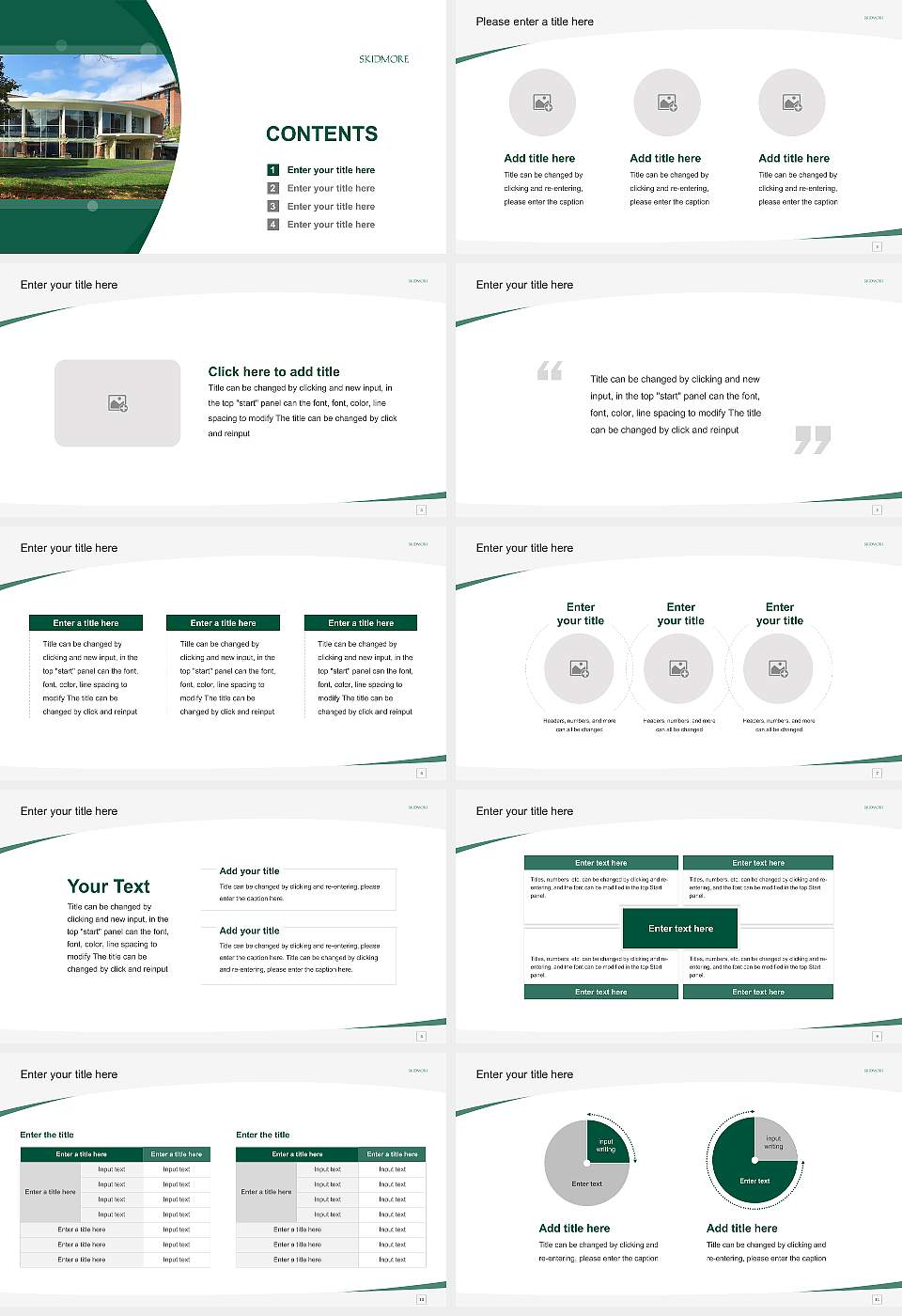 Skidmore College Course/Courseware Creation PPT Template16:9 ratio PPT effect preview image2