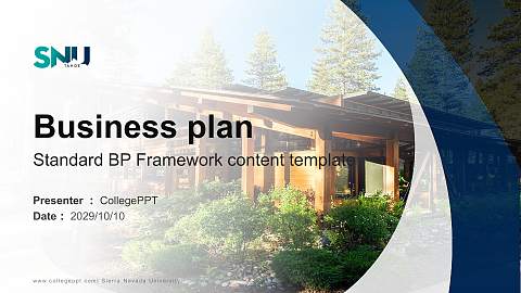Sierra Nevada University Competition/Entrepreneurship Contest PPT Template