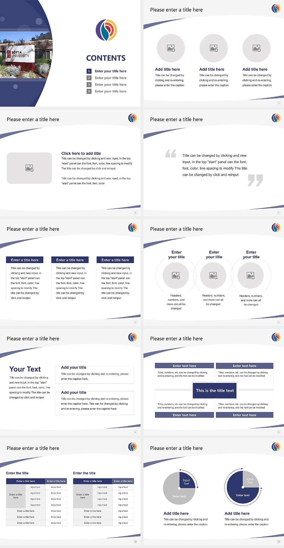 Sofia University Course/Courseware Creation PPT Template4:3 ratio PPT effect preview image2