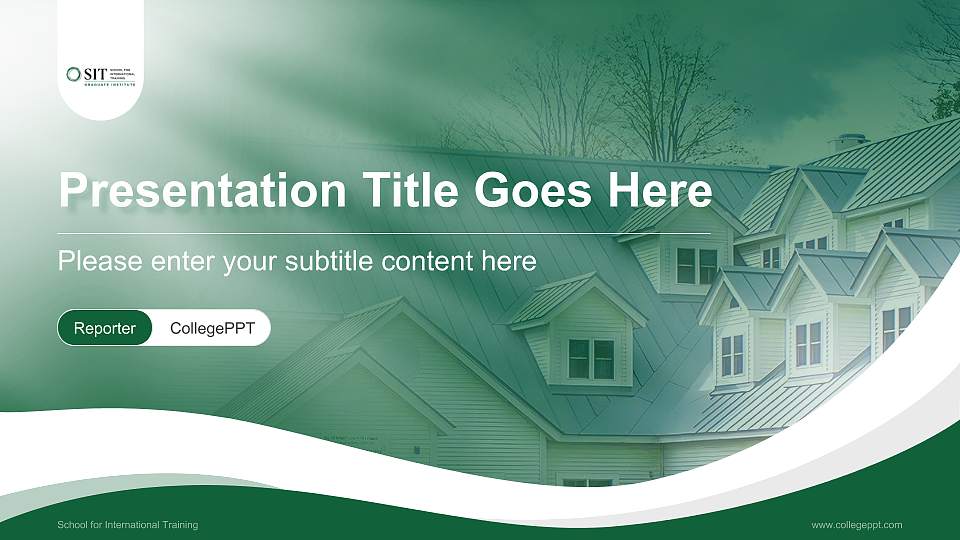 School for International Training Lecture Sharing and Networking Event PPT Template16:9 ratio PPT effect preview image