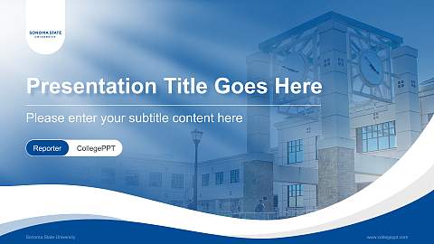 Sonoma State University Lecture Sharing and Networking Event PPT Template