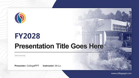 Sofia University Academic Presentation/Research Findings Report PPT Template