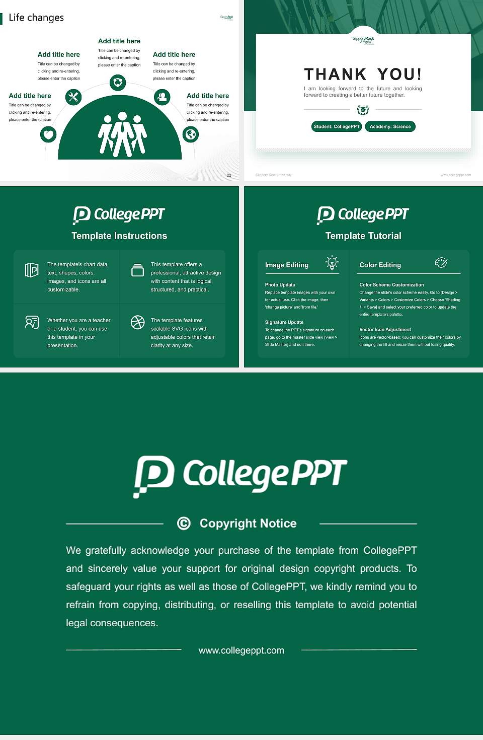 Slippery Rock University National Scholarship Defense PPT Template4:3 ratio PPT effect preview image4