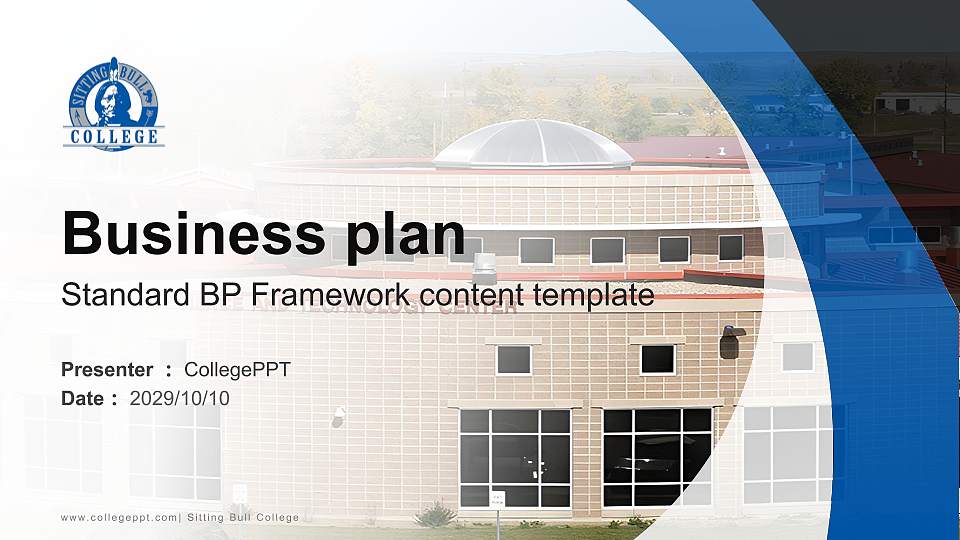 Sitting Bull College Competition/Entrepreneurship Contest PPT Template16:9 ratio PPT effect preview image