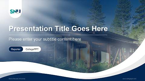 Sierra Nevada University Lecture Sharing and Networking Event PPT Template