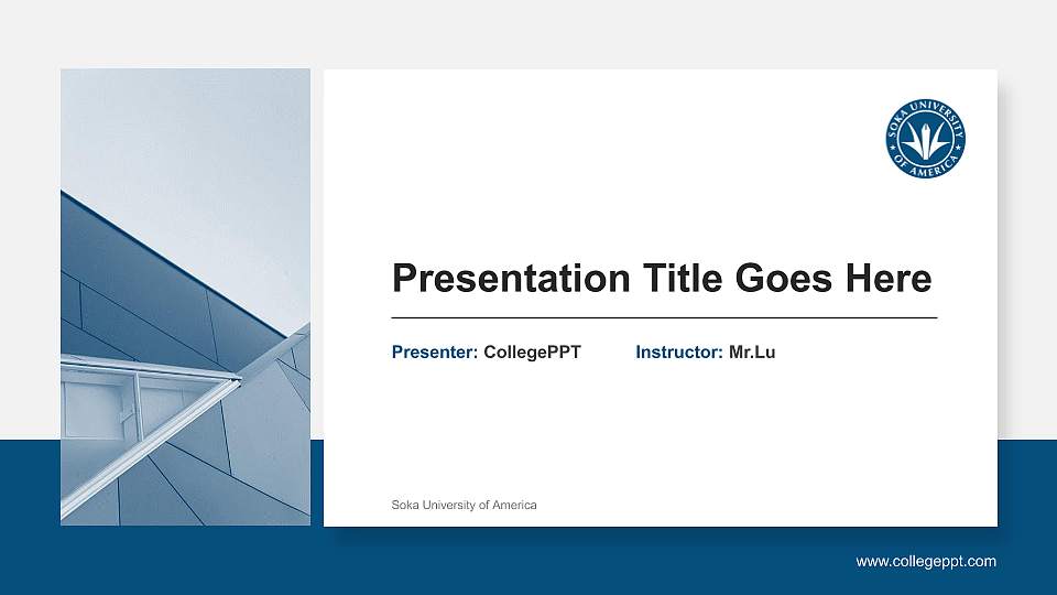 Soka University of America General Purpose PPT Template16:9 ratio PPT effect preview image