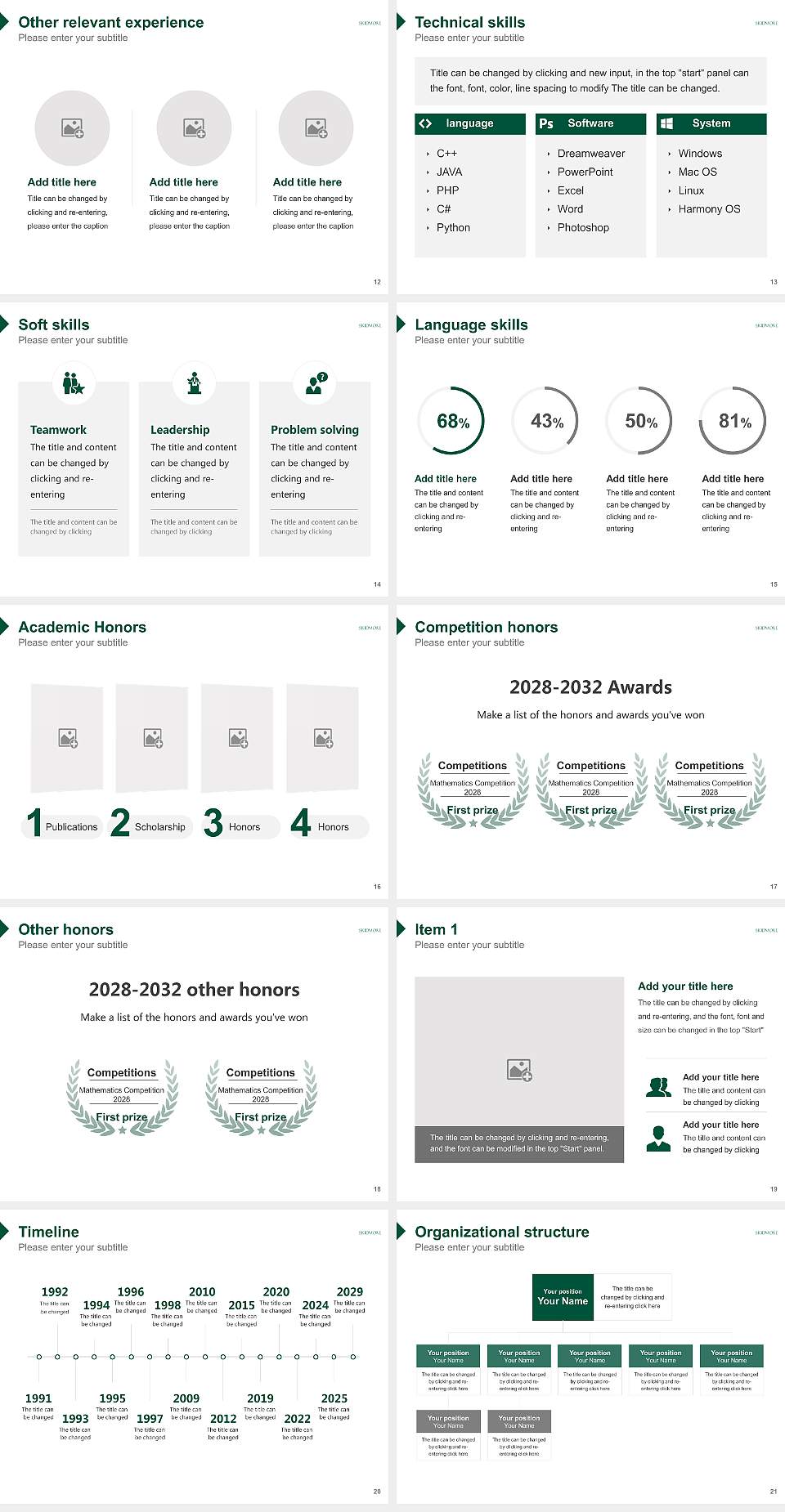Skidmore College Resume PPT Template4:3 ratio PPT effect preview image3