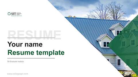 Sit Graduate Institute Resume PPT Template