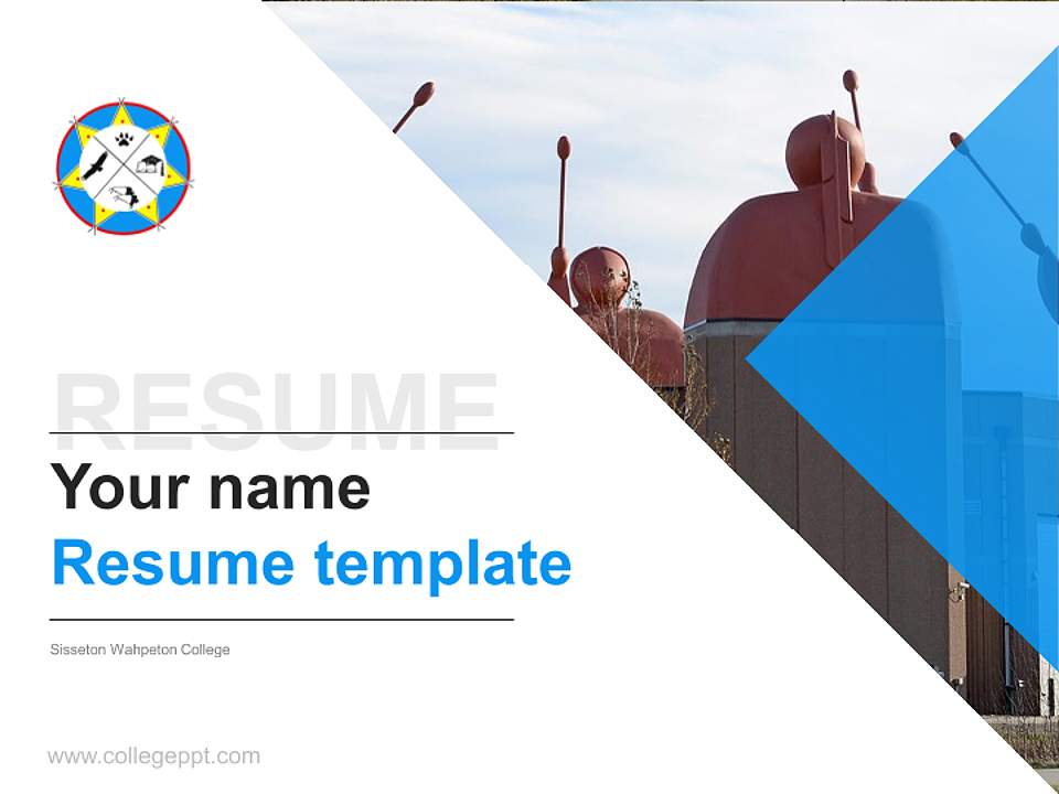 Sisseton Wahpeton College Resume PPT Template4:3 ratio PPT effect preview image5