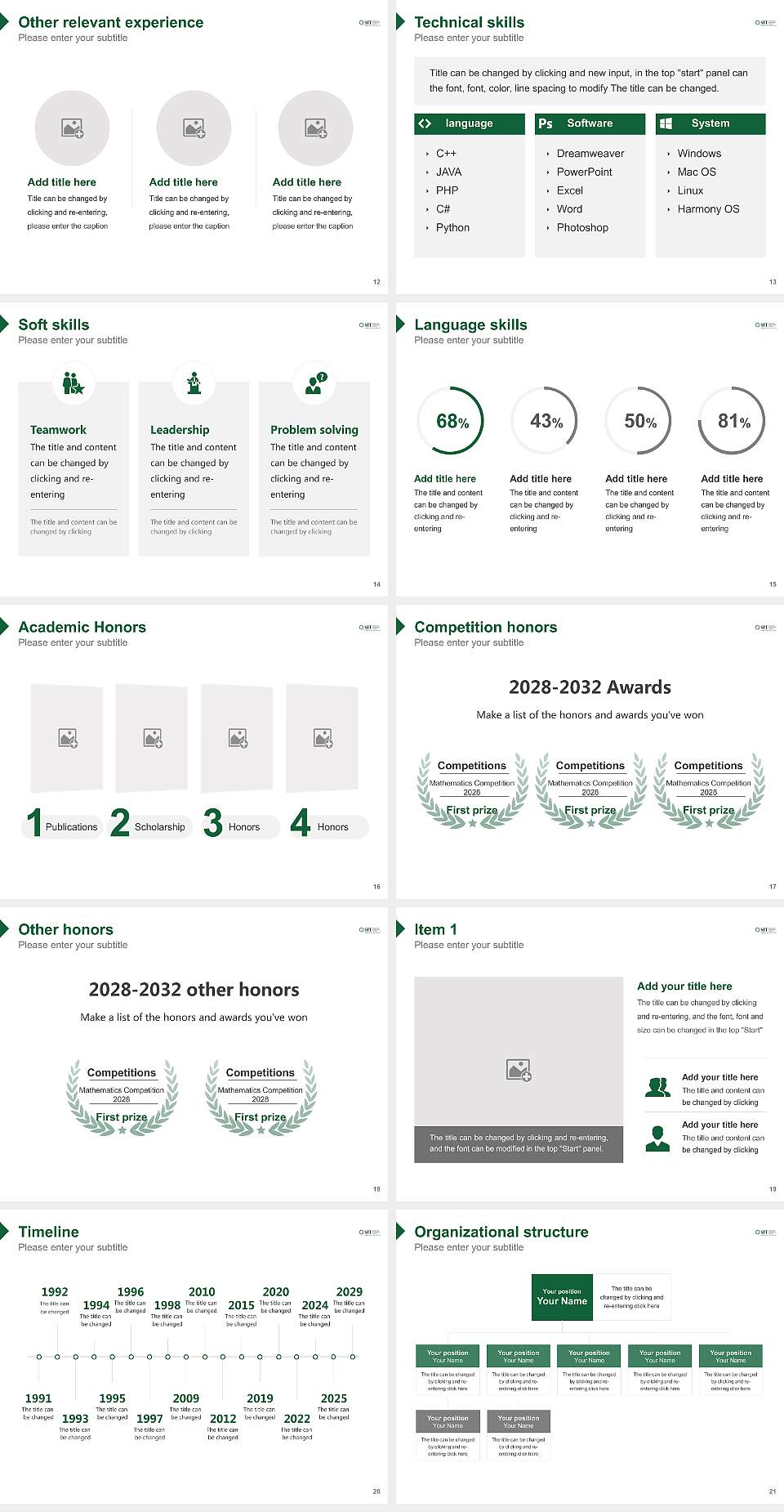 Sit Graduate Institute Resume PPT Template4:3 ratio PPT effect preview image3