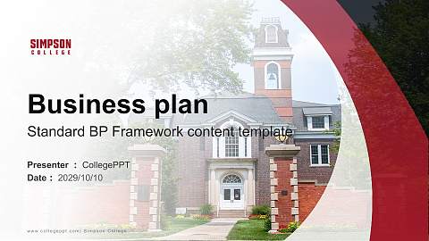 Simpson College Competition/Entrepreneurship Contest PPT Template