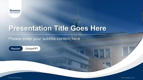 Simmons University Lecture Sharing and Networking Event PPT Template