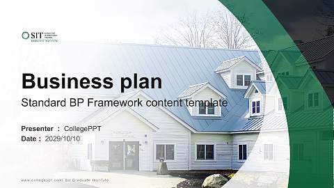 Sit Graduate Institute Competition/Entrepreneurship Contest PPT Template