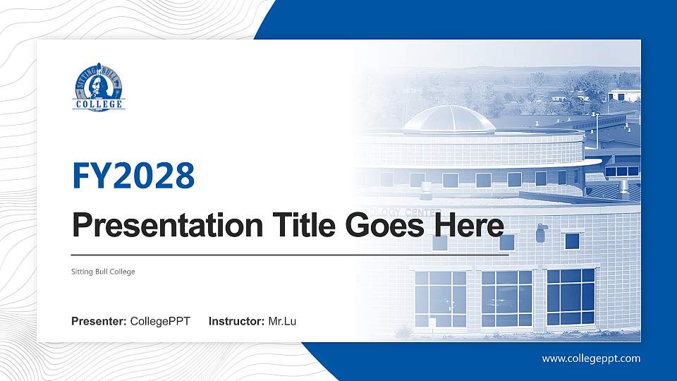 Sitting Bull College Academic Presentation/Research Findings Report PPT Template16:9 ratio PPT effect preview image