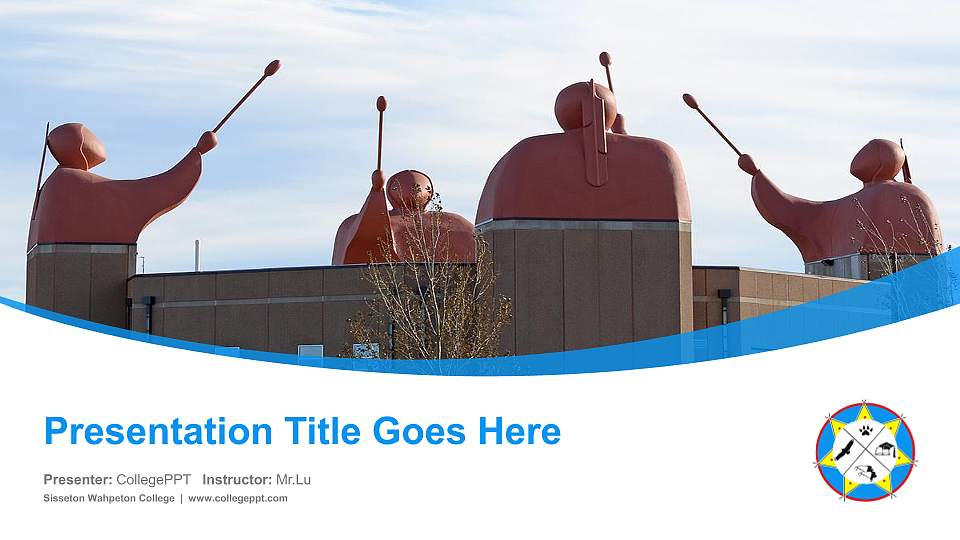 Sisseton Wahpeton College Course/Courseware Creation PPT Template16:9 ratio PPT effect preview image