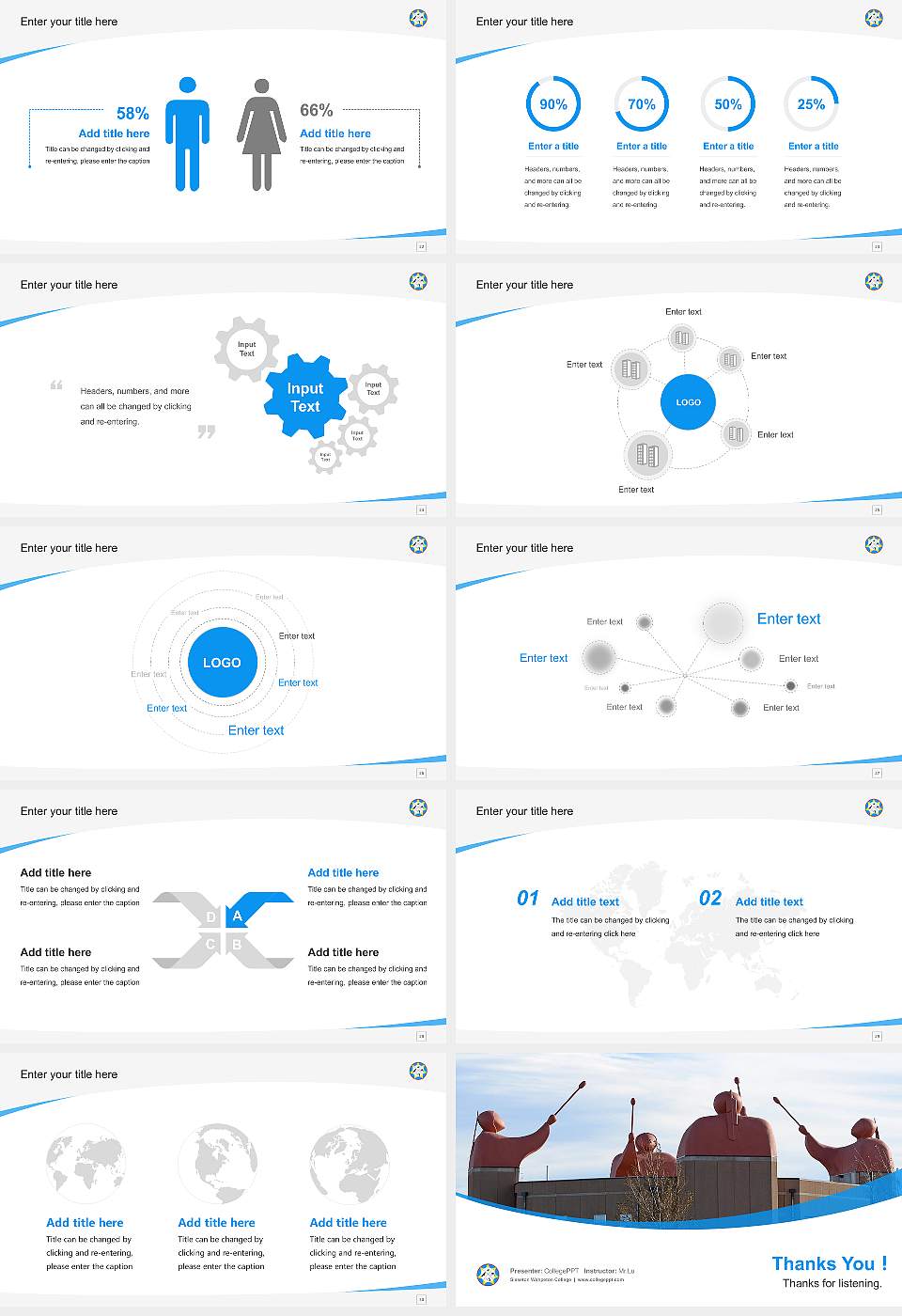 Sisseton Wahpeton College Course/Courseware Creation PPT Template16:9 ratio PPT effect preview image4