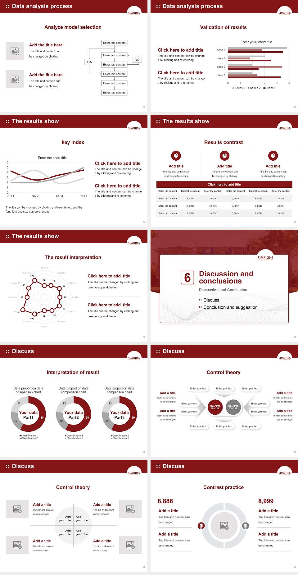 Simmons College of Kentucky Graduation Thesis Defense PPT Template4:3 ratio PPT effect preview image5