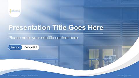 Swedish Institute a College of Health Sciences Lecture Sharing and Networking Event PPT Template