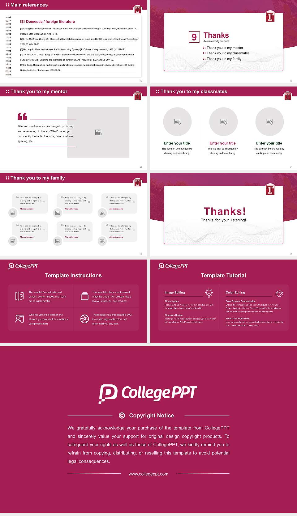 Temple University Graduation Thesis Defense PPT Template16:9 ratio PPT effect preview image7