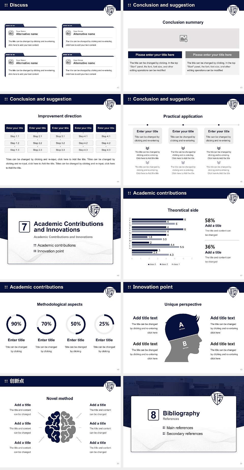 Suny Downstate Health Sciences University Graduation Thesis Defense PPT Template4:3 ratio PPT effect preview image6