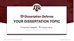 Texas a & M University-College Station थीसिस रक्षा PPT टेम्पलेट
