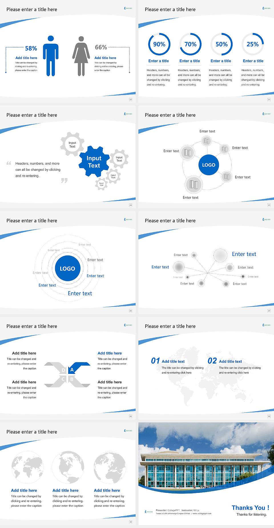 Texas a & M University-Corpus Christi Course/Courseware Creation PPT Template4:3 ratio PPT effect preview image4