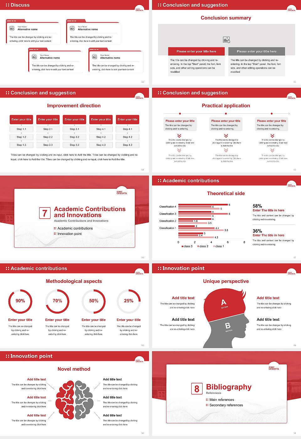 Suny Oneonta Graduation Thesis Defense PPT Template16:9 ratio PPT effect preview image6