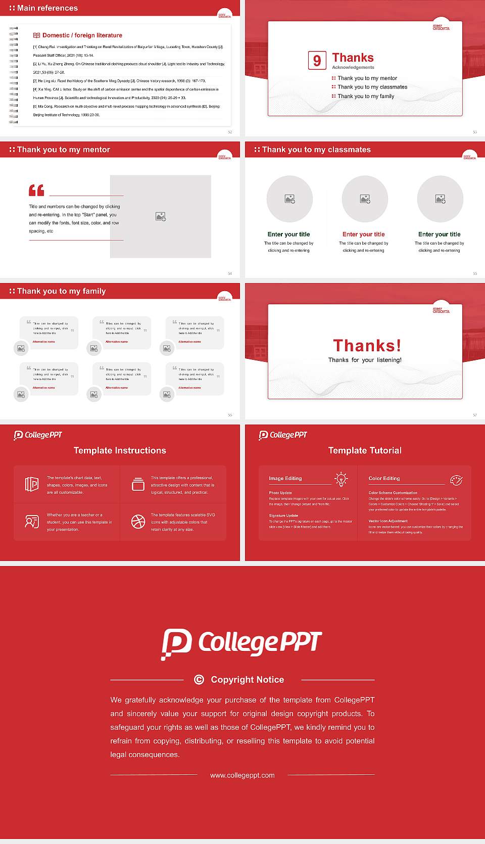 Suny Oneonta Graduation Thesis Defense PPT Template16:9 ratio PPT effect preview image7