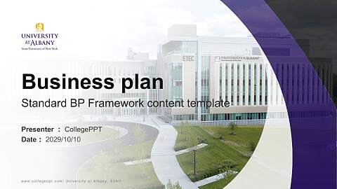 University at Albany, SUNY Competition/Entrepreneurship Contest PPT Template