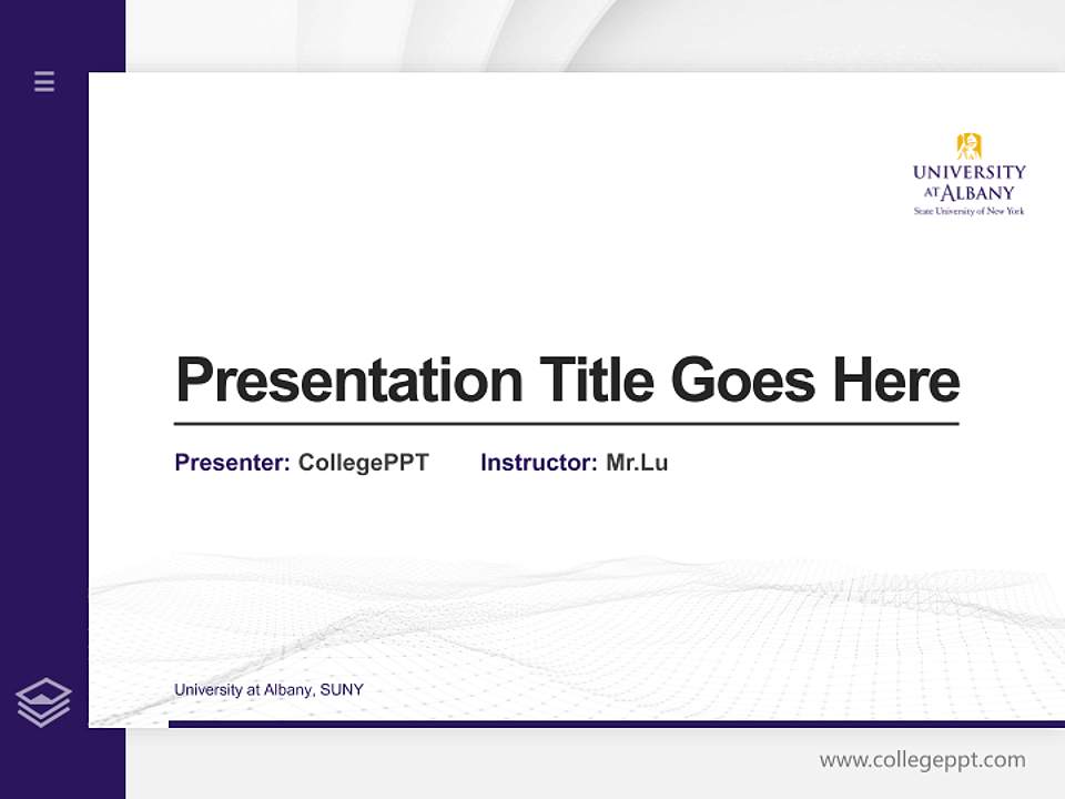 University at Albany, SUNY Thesis Proposal/Graduation Defense PPT Template4:3 ratio PPT effect preview image5