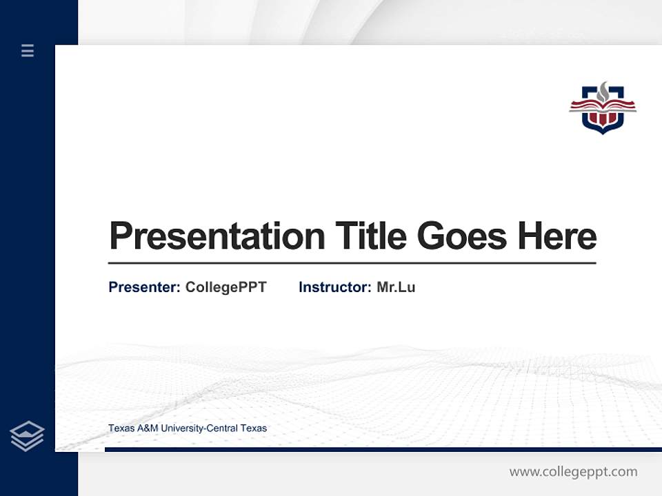 Texas A&M University-Central Texas Thesis Proposal/Graduation Defense PPT Template4:3 ratio PPT effect preview image5