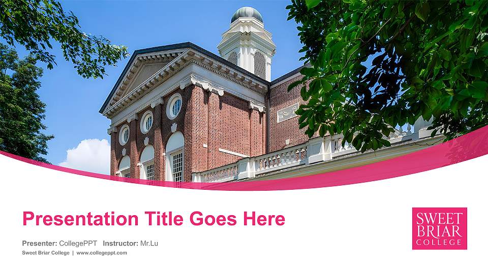 Sweet Briar College Course/Courseware Creation PPT Template16:9 ratio PPT effect preview image