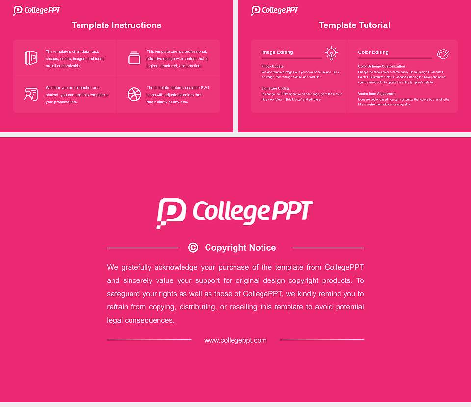 Sweet Briar College Course/Courseware Creation PPT Template16:9 ratio PPT effect preview image5