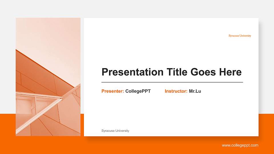 Syracuse University General Purpose PPT Template16:9 ratio PPT effect preview image