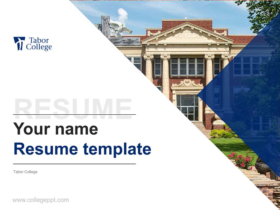 Tabor College Resume PPT Template4:3 ratio PPT effect preview image5