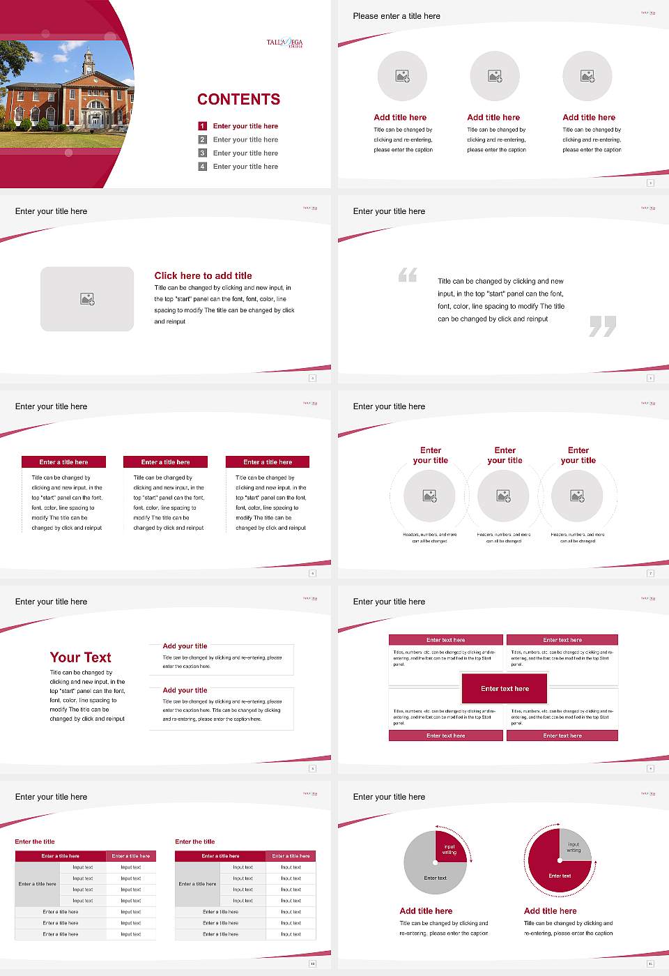 Talladega College Course/Courseware Creation PPT Template16:9 ratio PPT effect preview image2