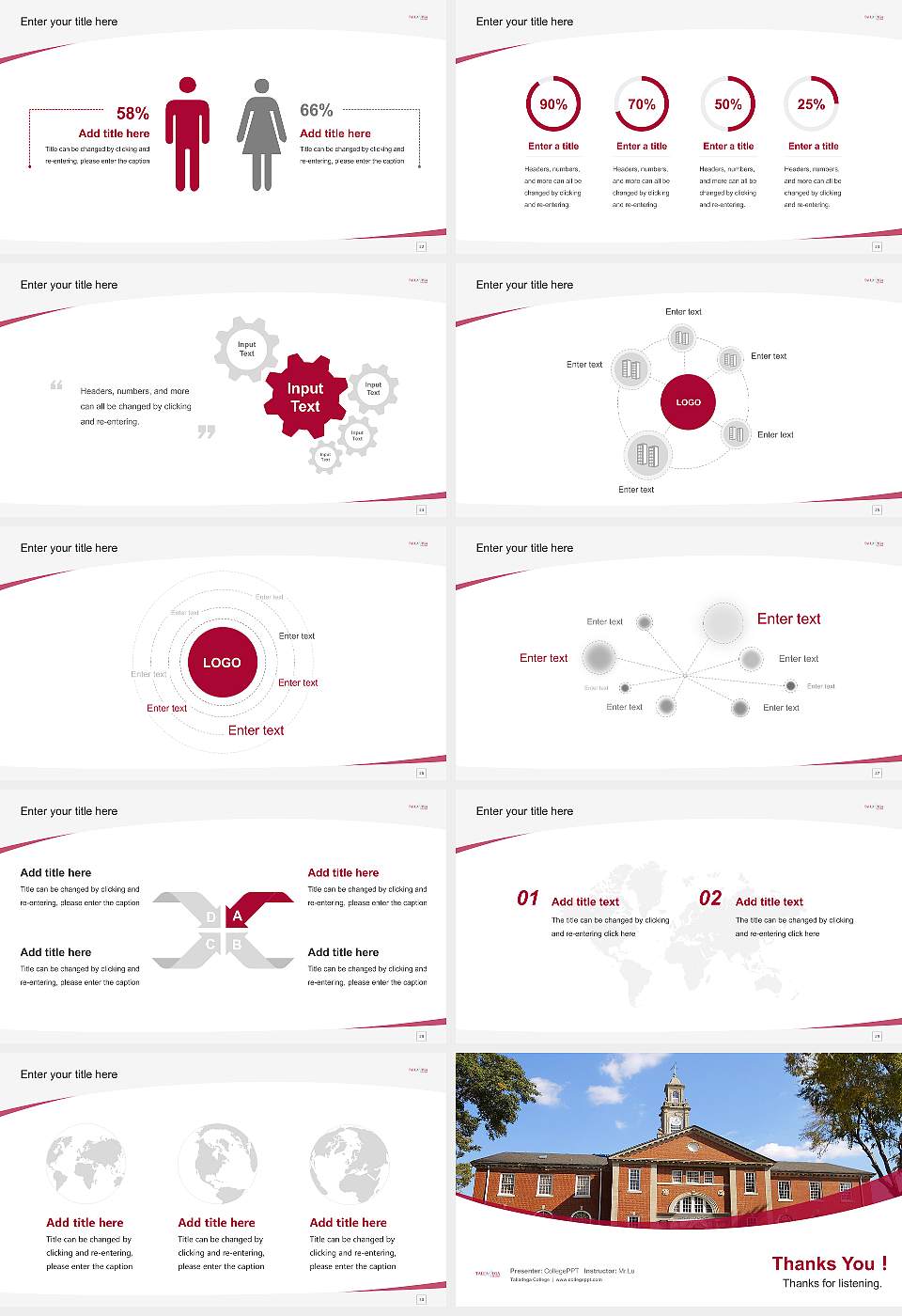 Talladega College Course/Courseware Creation PPT Template16:9 ratio PPT effect preview image4