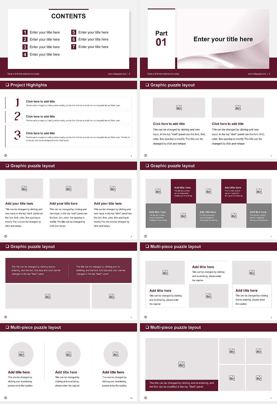Texas a & M International University General Purpose PPT Template16:9 ratio PPT effect preview image2