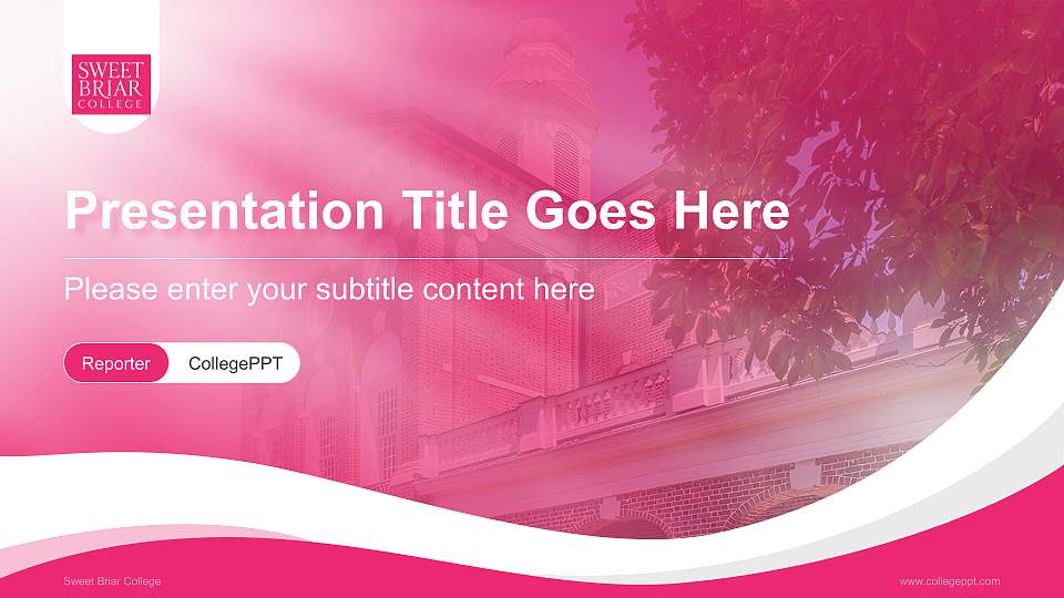 Sweet Briar College Lecture Sharing and Networking Event PPT Template16:9 ratio PPT effect preview image
