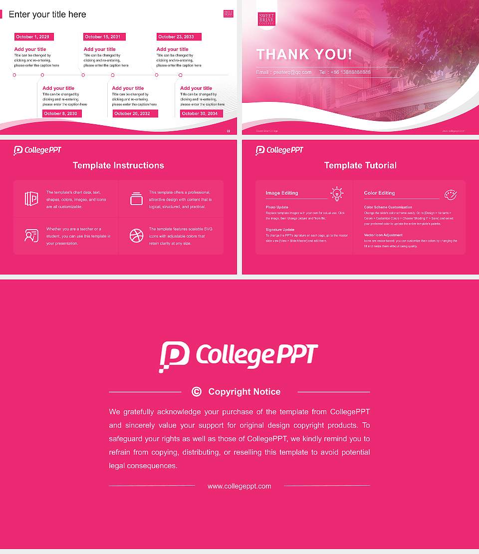 Sweet Briar College Lecture Sharing and Networking Event PPT Template16:9 ratio PPT effect preview image4