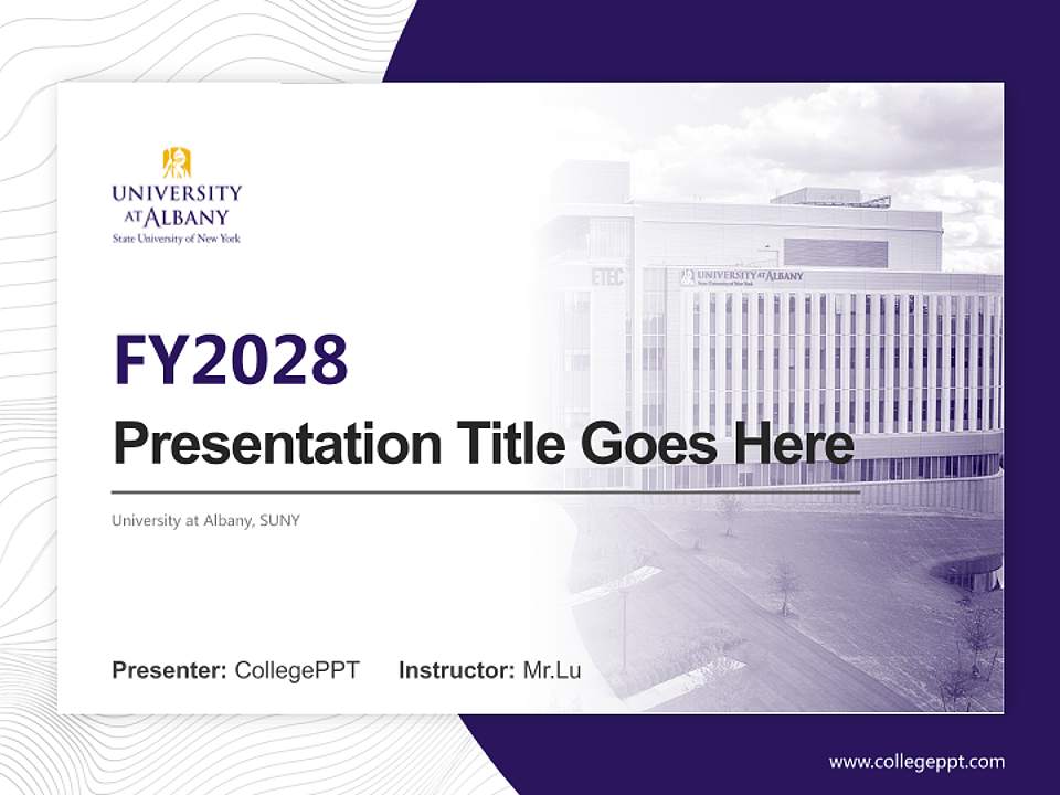University at Albany, SUNY Academic Presentation/Research Findings Report PPT Template4:3 ratio PPT effect preview image5