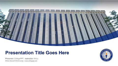 William Howard Taft University Course/Courseware Creation PPT Template