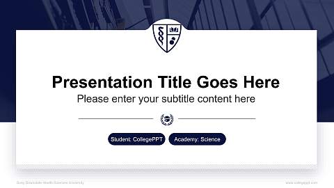 Suny Downstate Health Sciences University National Scholarship Defense PPT Template