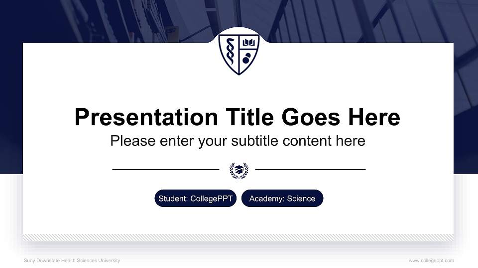 Suny Downstate Health Sciences University National Scholarship Defense PPT Template16:9 ratio PPT effect preview image