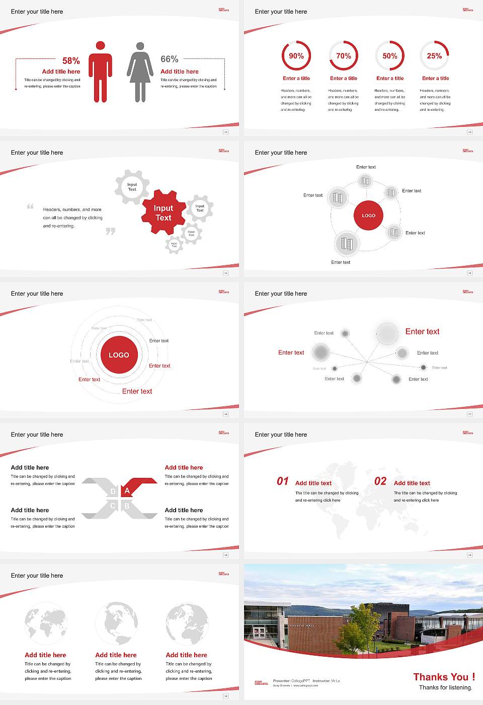 Suny Oneonta Course/Courseware Creation PPT Template16:9 ratio PPT effect preview image4