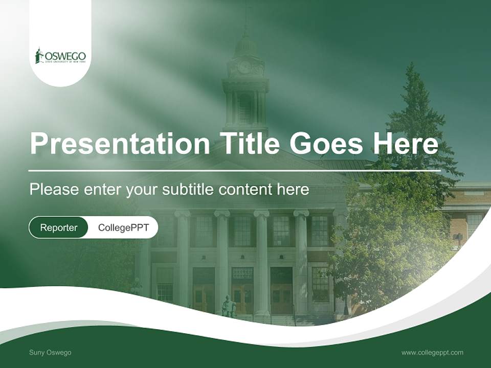 Suny Oswego Lecture Sharing and Networking Event PPT Template4:3 ratio PPT effect preview image4