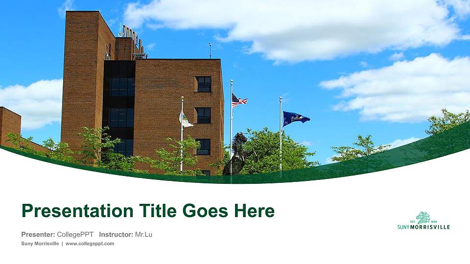 Suny Morrisville Course/Courseware Creation PPT Template16:9 ratio PPT effect preview image