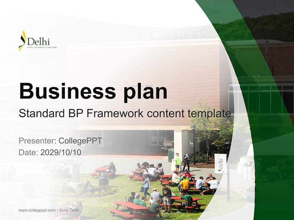 Suny Delhi Competition/Entrepreneurship Contest PPT Template4:3 ratio PPT effect preview image9